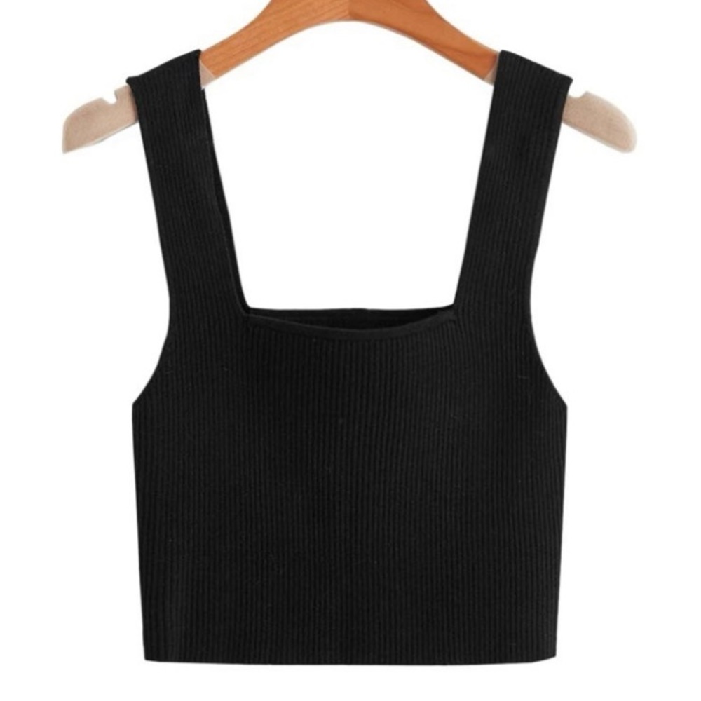 Ribbed Knitted Crop Top